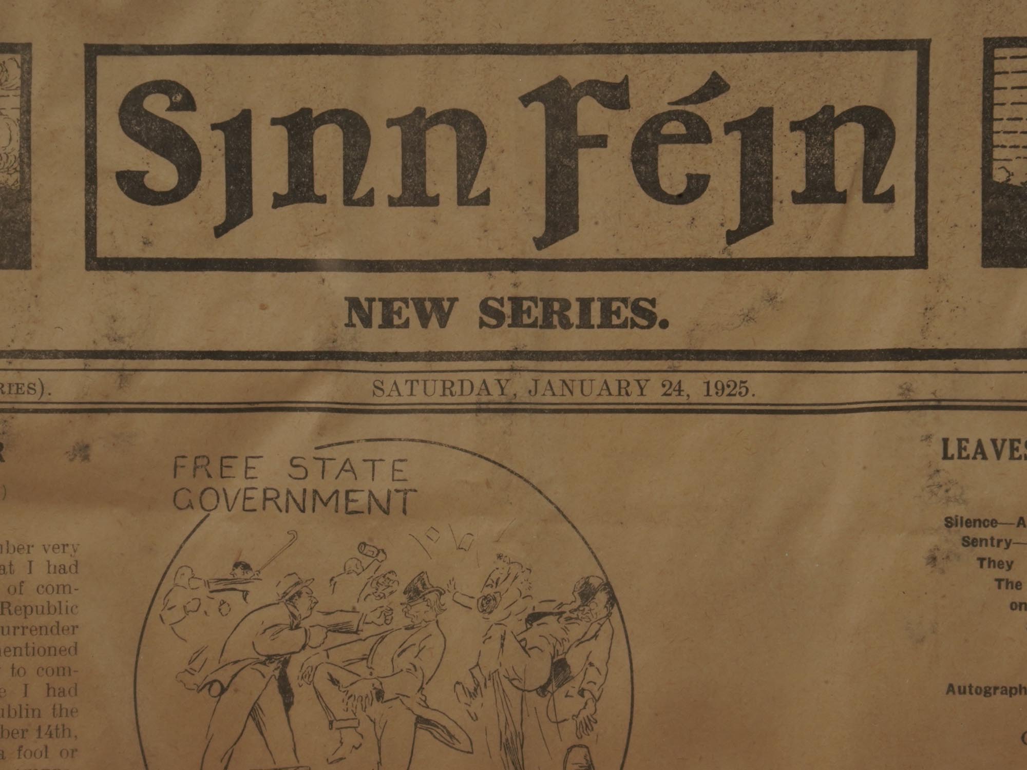 TWO 1925 IRISH NEWSPAPERS AN PHLOBACHT SINN FEIN PIC-1